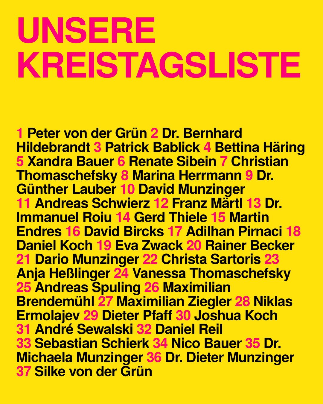 Kreistagsliste